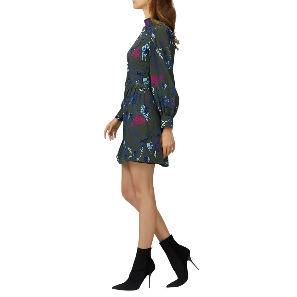 Tanya Taylor Clarisse Silk Dress in Green Sz 8
